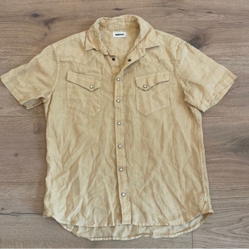 Taylor Stitch Light Brown Casual Button Down Shirt